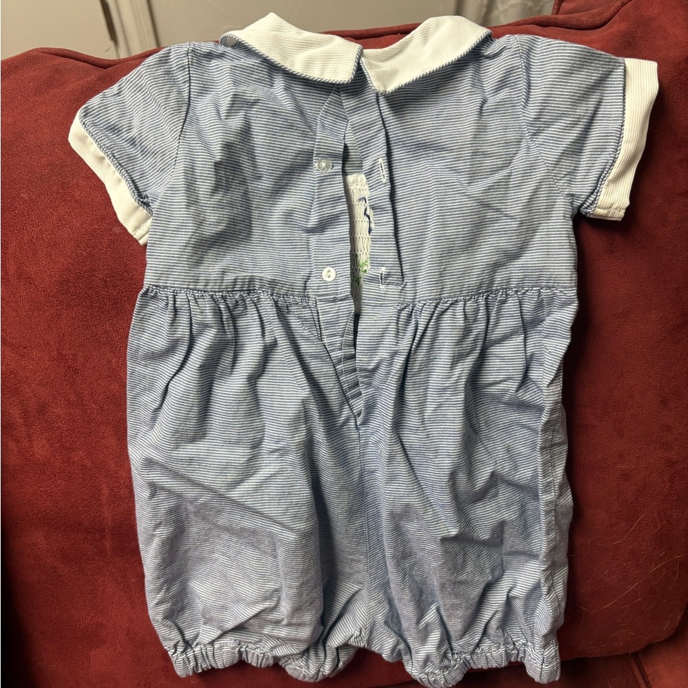 Carriage Boutique Striped Blue and White Bodysuit - Picture 2 of 2